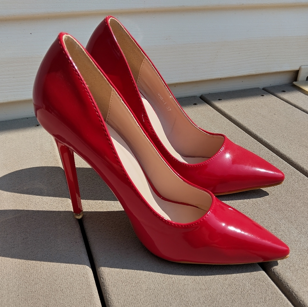 Elegant Red Stiletto Heels